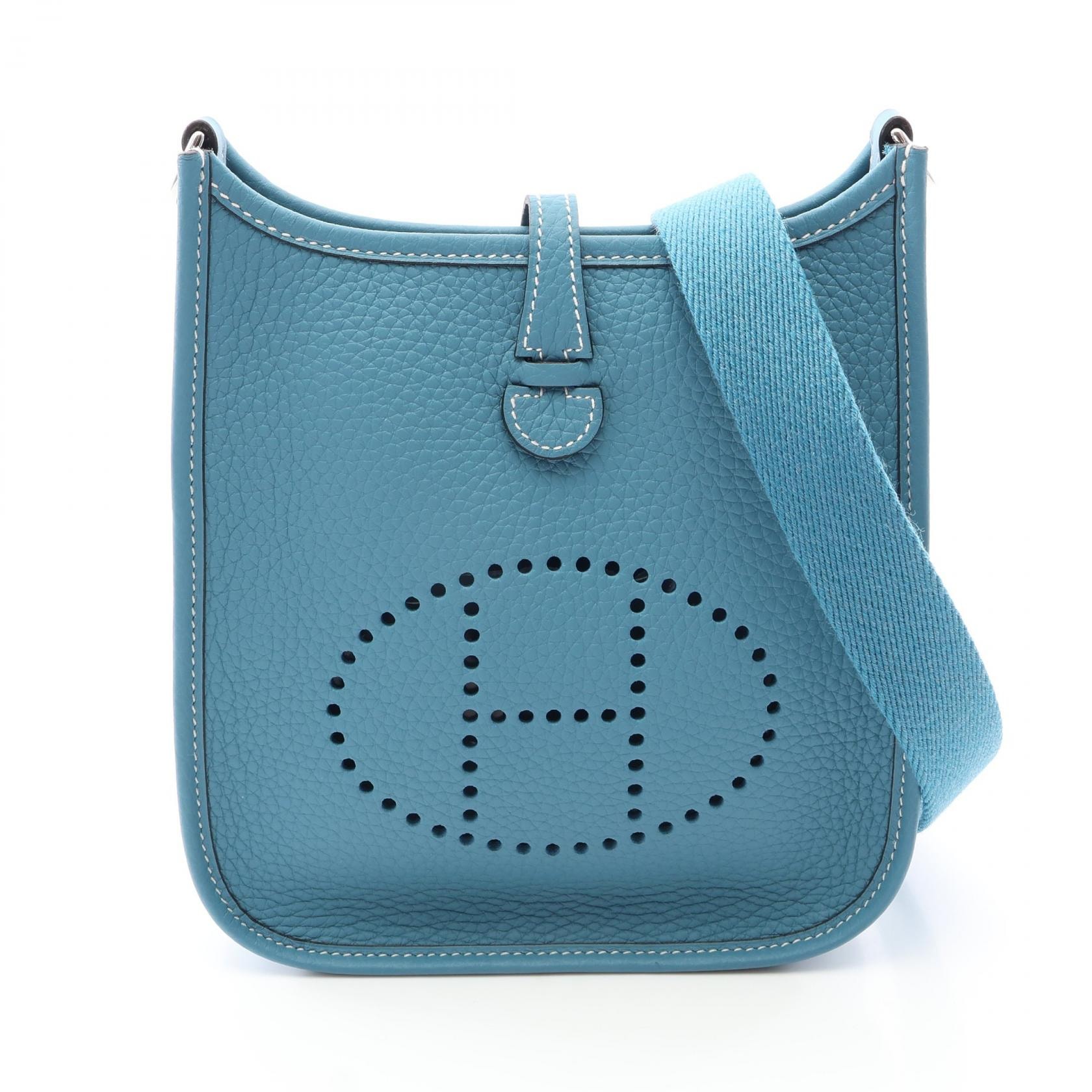 エルメス HERMES エヴリンTPM アマゾン ショルダーバッグ バッグ レザー トリヨンクレマンス トリヨンクレマンス ニューブルージーン レディース ブルー系 【中古】