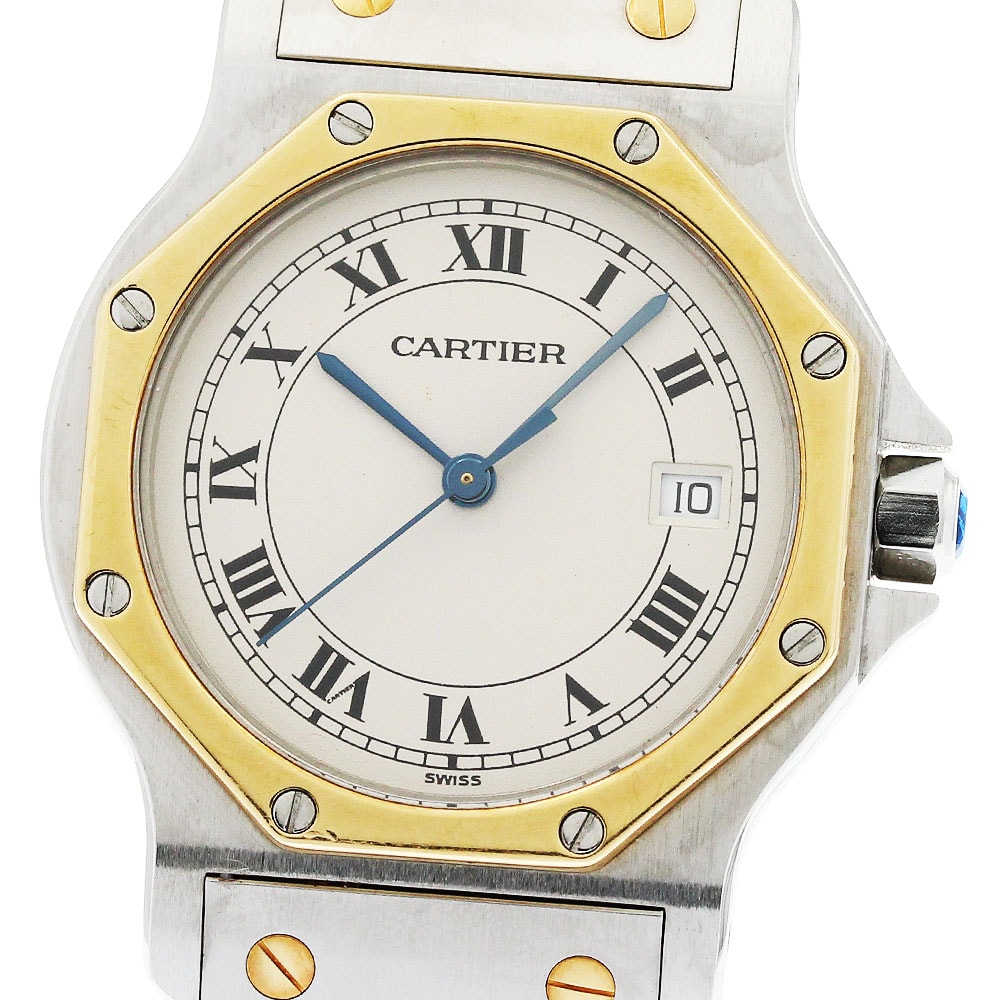 カルティエ サントスオクタゴン LM 187902 メンズ 【中古】