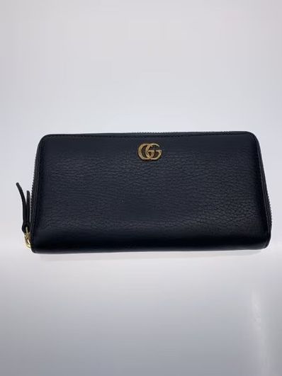 GUCCI Leather Zip Around Wallet "Black"