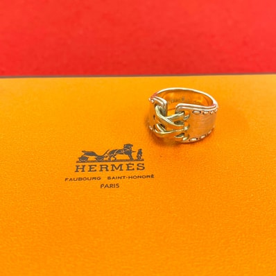HERMES エルメス メキシコ リング シルバー925 K18イエローゴールド リング・指輪 7号 シルバー
39886