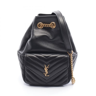 サンローランパリ SAINT LAURENT PARIS ジョー ミニ バケットバッグ ショルダーバッグ バッグ レザー レディース ブラック系 7607451EL071000 【新品】