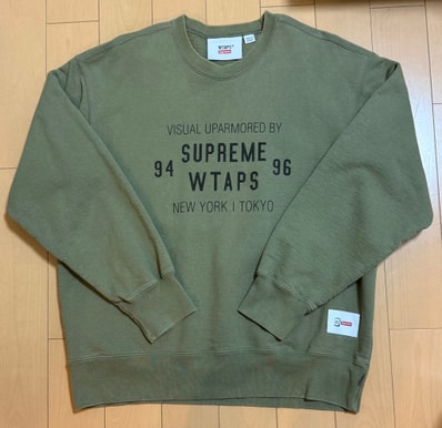 Supreme x WTAPS Crewneck "Light Olive"