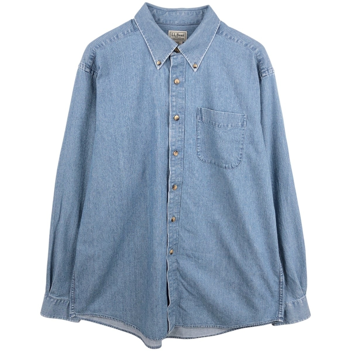古着 90~00年代 エルエルビーン L.L.Bean 長袖 ボタンダウンデニムシャツ メンズL相当 ヴィンテージ/eaa665022