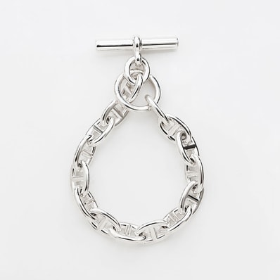 【最終値下げ】 エルメス HERMES シェーヌダンクル 925 15コマ MM ブレスレット【中古】