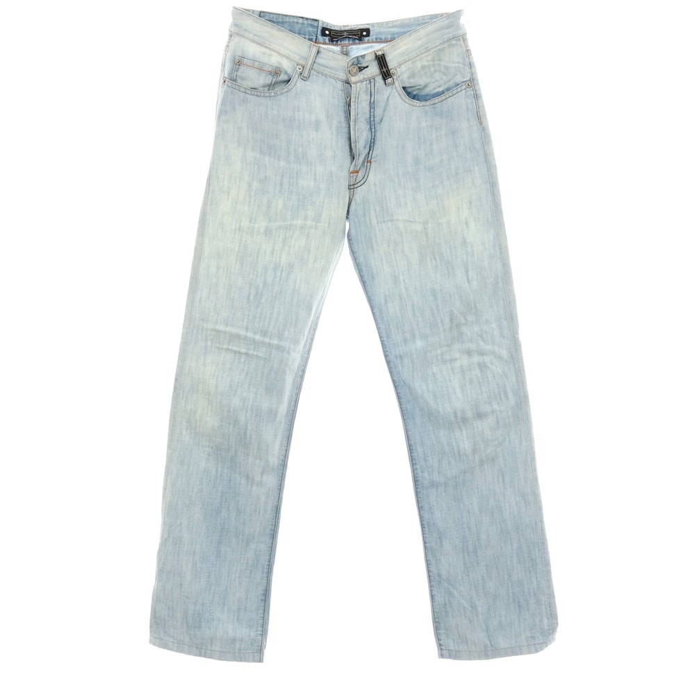 【中古】ストーンアイランド STONE ISLAND コットンリネン デニムパンツ ブルー【サイズ30】【メンズ】