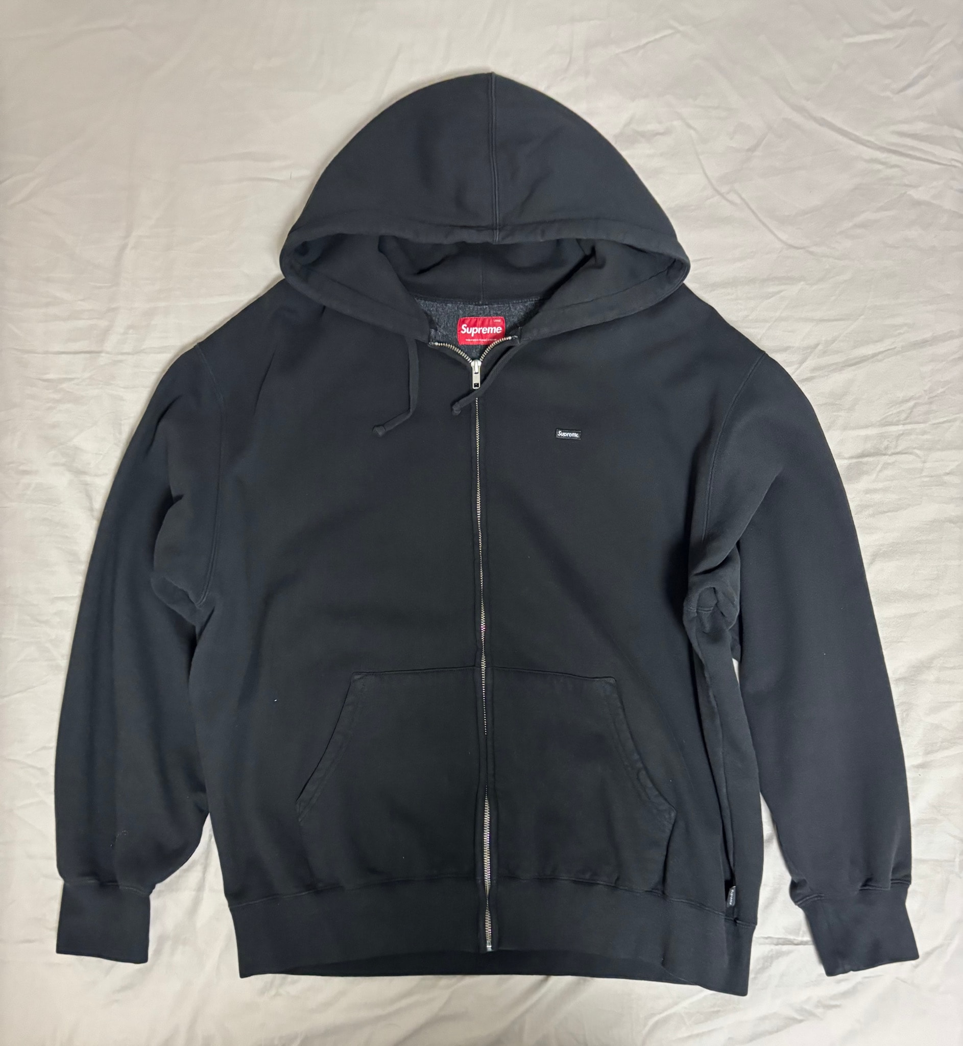 Supreme Small Box Zip Up Hooded Sweatshirt (25FW) "Black"