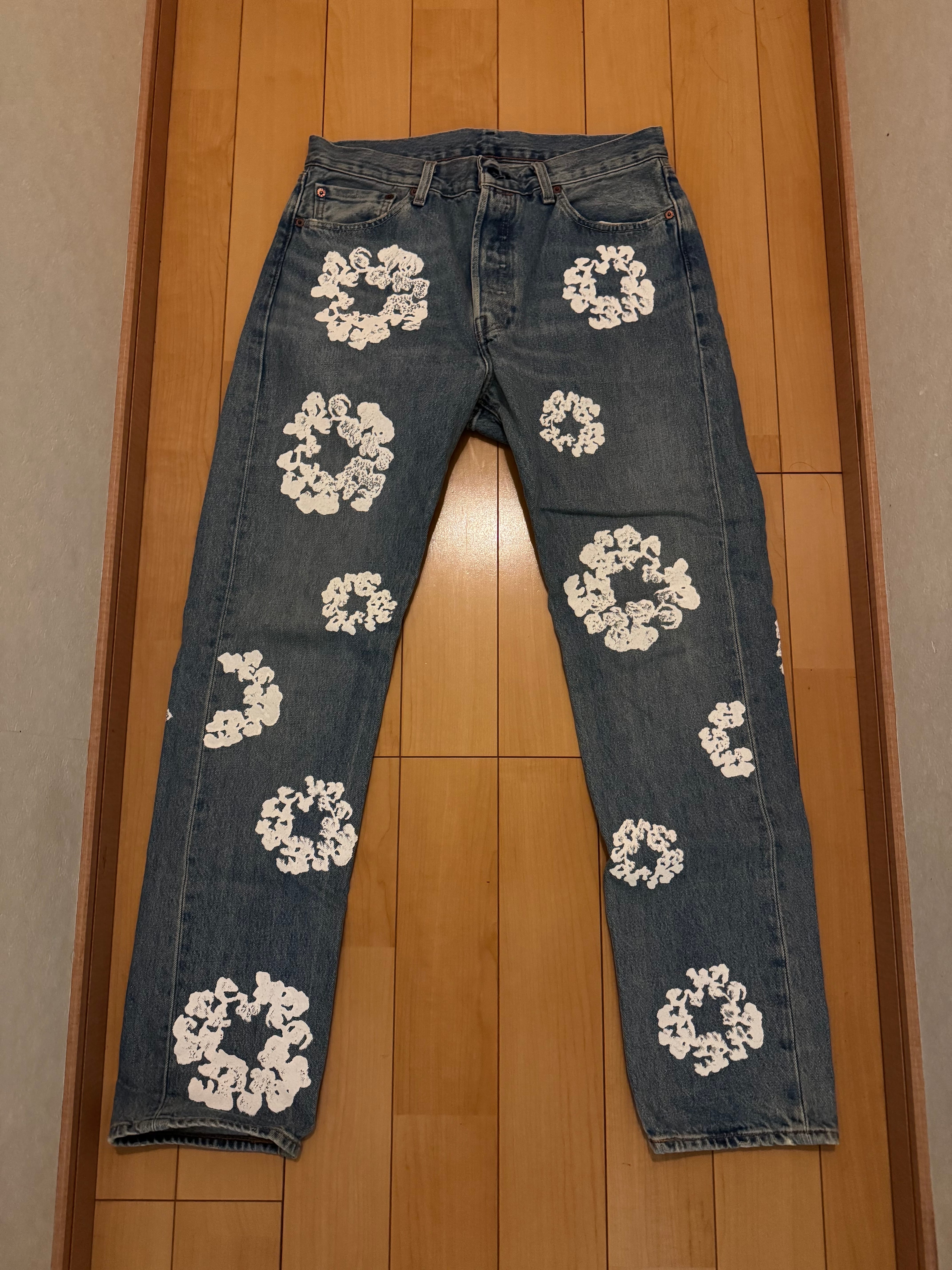 DENIM TEARS Straight Cotton Wreath Denim Pant "Light Wash"