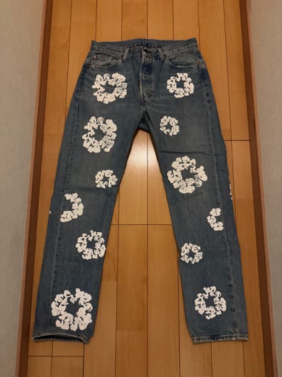 DENIM TEARS Straight Cotton Wreath Denim Pant "Light Wash"