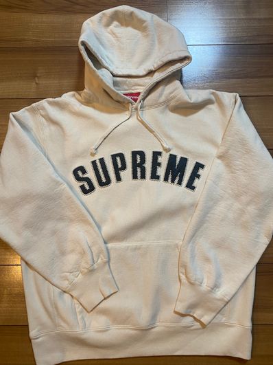 Supreme Pearl Logo Hooded Sweatshirt "Natural"