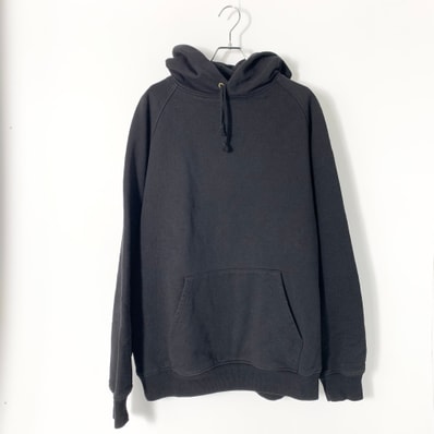 COMOLI Loopback Cotton Hoodie "Black"