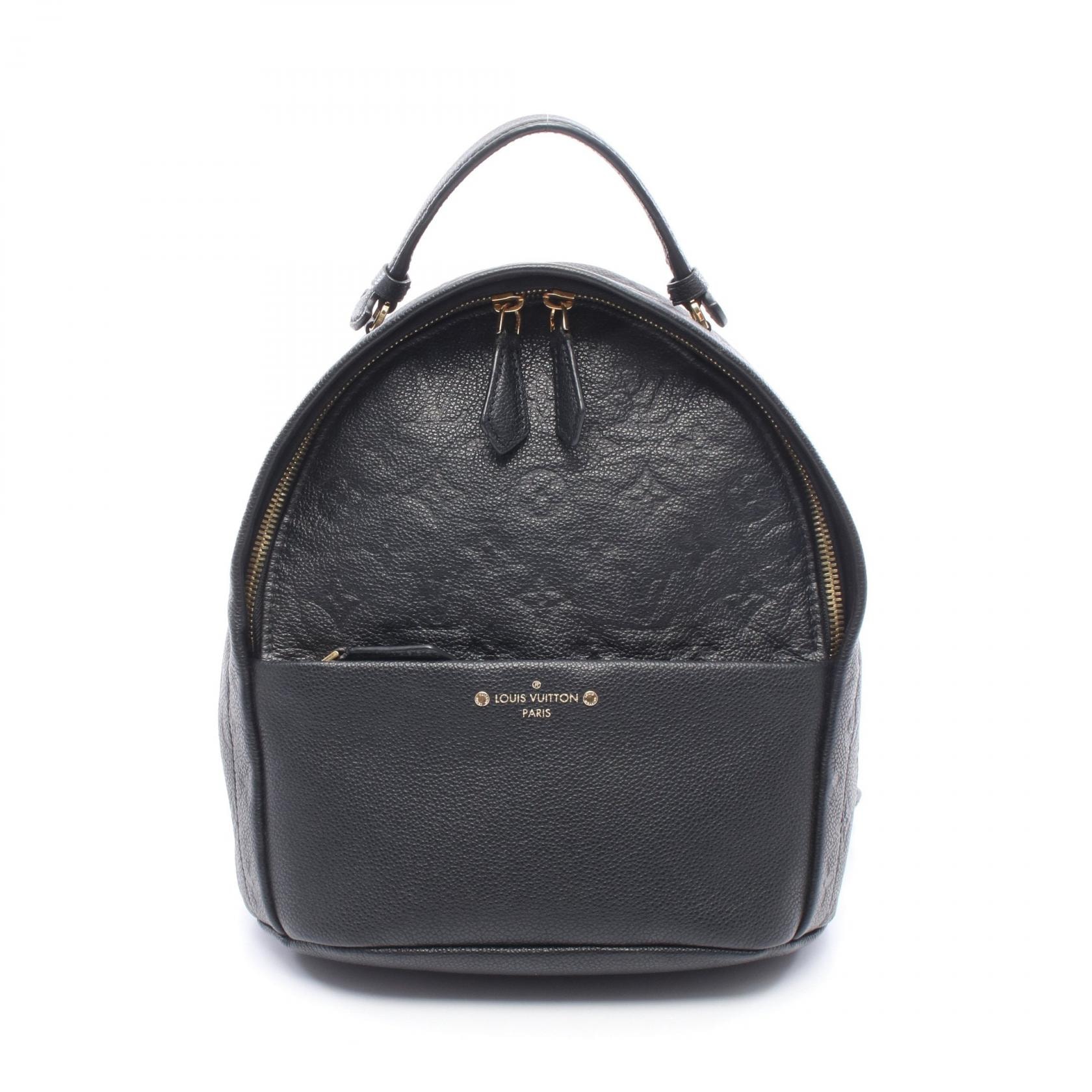 ルイ・ヴィトン LOUIS VUITTON ソルボンヌ リュックサック バックパック バッグ レザー モノグラム・アンプラント ノワール レディース ブラック系 M44016 【中古】