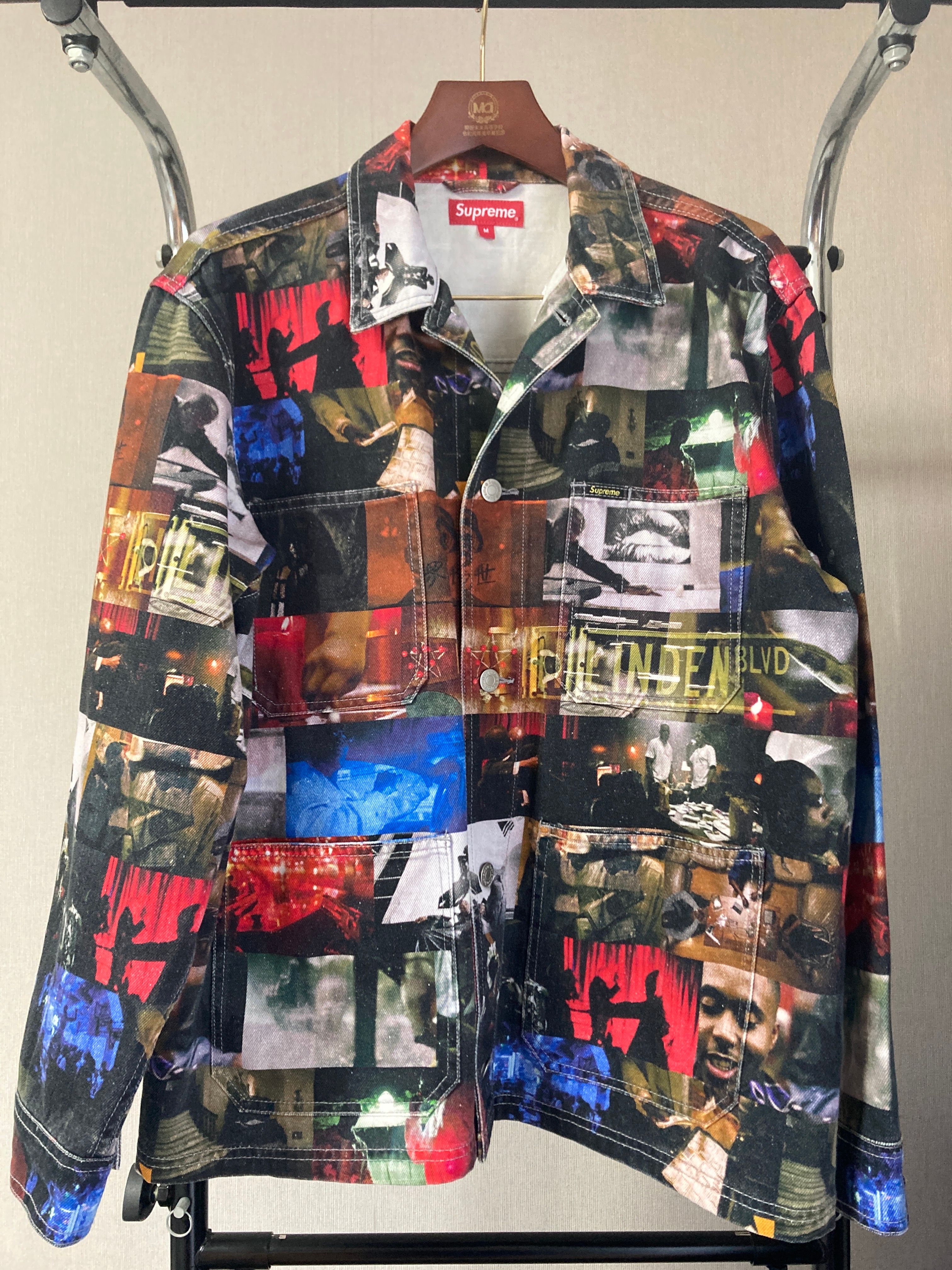 Supreme Nas and DMX Collage Denim Chore Coat "Multi"