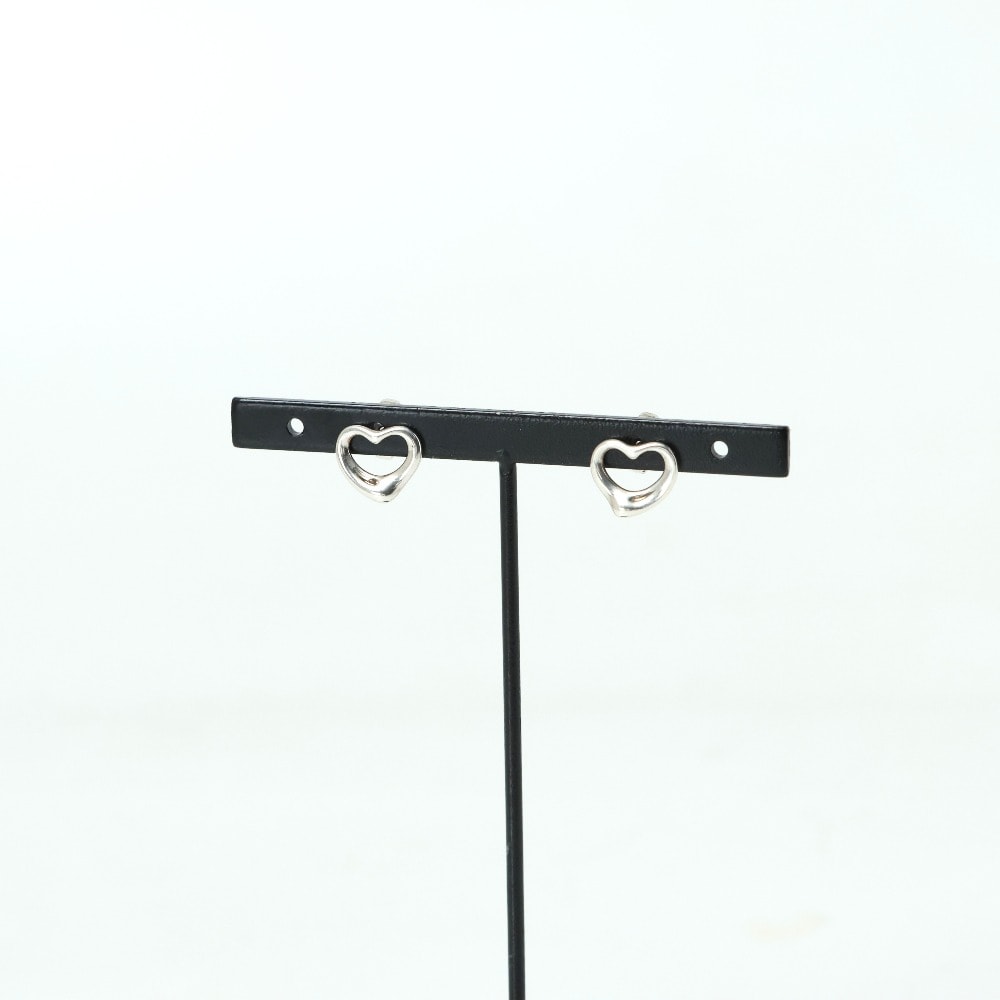 ■美品■TIFFANY&Co. ティファニー ヴィンテージ オープン ハート スタッド ピアス エルサペレッティ ピアス シルバー925 ブランド古着【中古】20260805/RB0349
