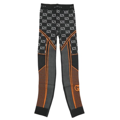 GUCCI グッチ パンツ 689203 XJEFV GG Jersey Jacquard Leggings ジャージー ジャカード レギンス パンツ Sサイズ ブラック系【新古品】【未使用】【中古】