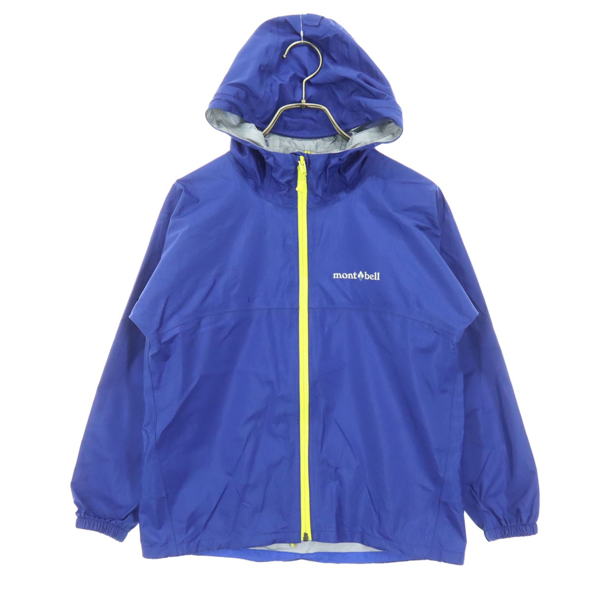mont-bell モンベル ワンポイントロゴ 長袖 ナイロンジャケット 140cm ブルー