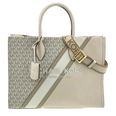 Michael Kors マイケルコース ミレラ ミディアム トートバッグ 35R3G7ZT8L ベージュ レディース【中古】