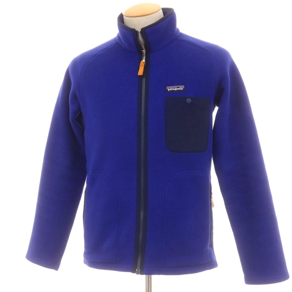 【中古】パタゴニア patagonia SYNCHILLA ポリエステル スタンドカラー ジップアップ フリースジャケット ブルー【サイズXS】【メンズ】