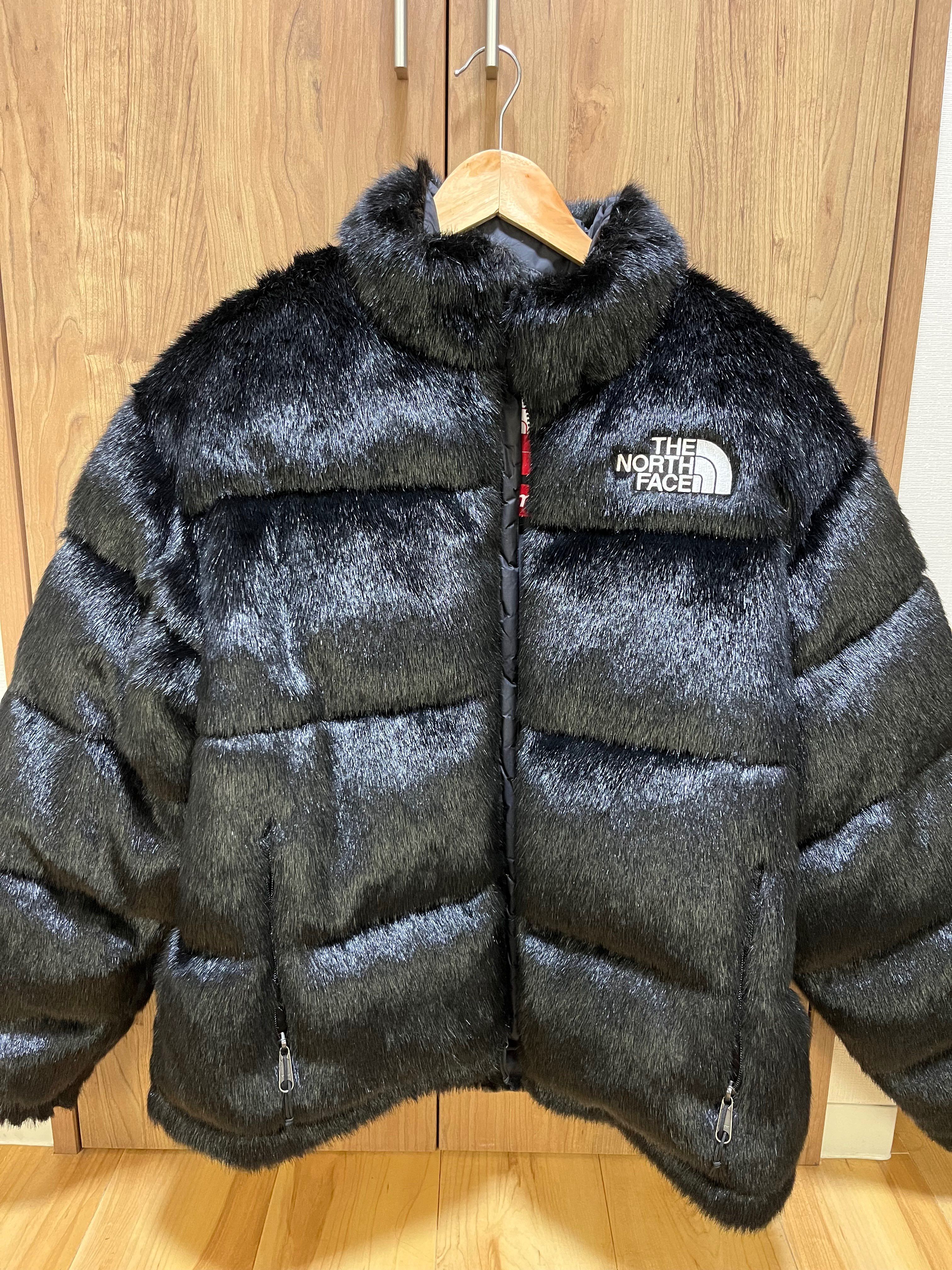 Supreme x The North Face Faux Fur Nuptse Jacket "Black"