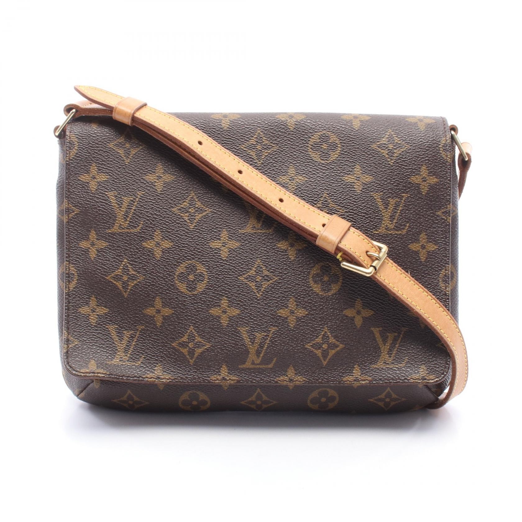 ルイ・ヴィトン LOUIS VUITTON ミュゼットタンゴ ショートストラップ ショルダーバッグ バッグ PVCコーティングキャンバス レザー モノグラム レディース ブラウン系 M51257 【中古】