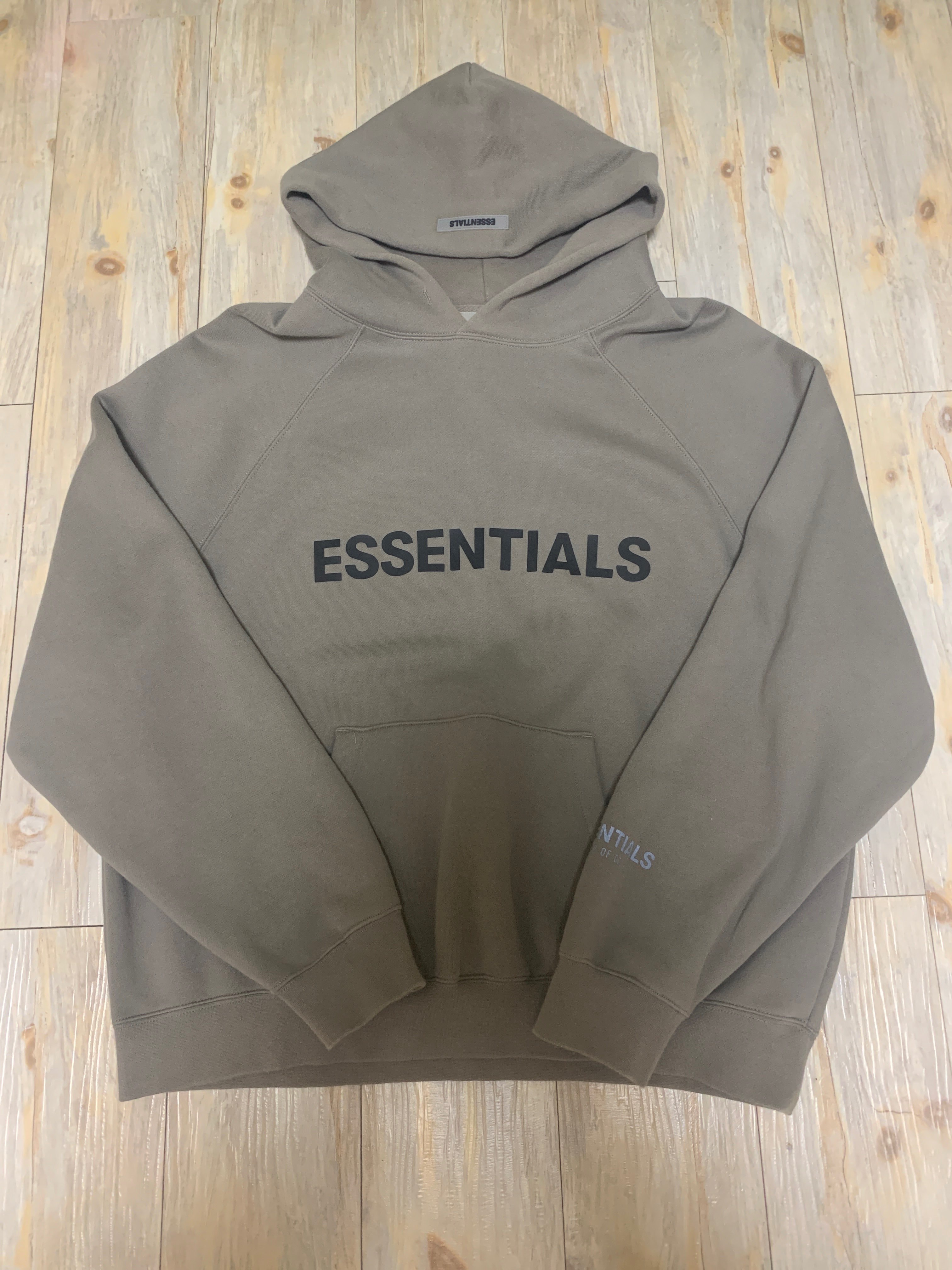 FEAR OF GOD ESSENTIALS 3D Silicon Applique Pullover Hoodie "Charcoal"