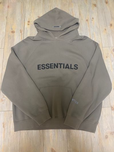 FEAR OF GOD ESSENTIALS 3D Silicon Applique Pullover Hoodie "Charcoal"