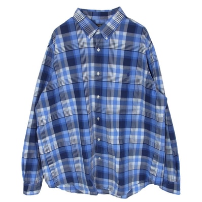 POLO RALPH LAUREN ポロ・ラルフローレン CLASSIC FIT クラシック フィット 長袖 チェック シャツ ブルー系 XXL【中古】