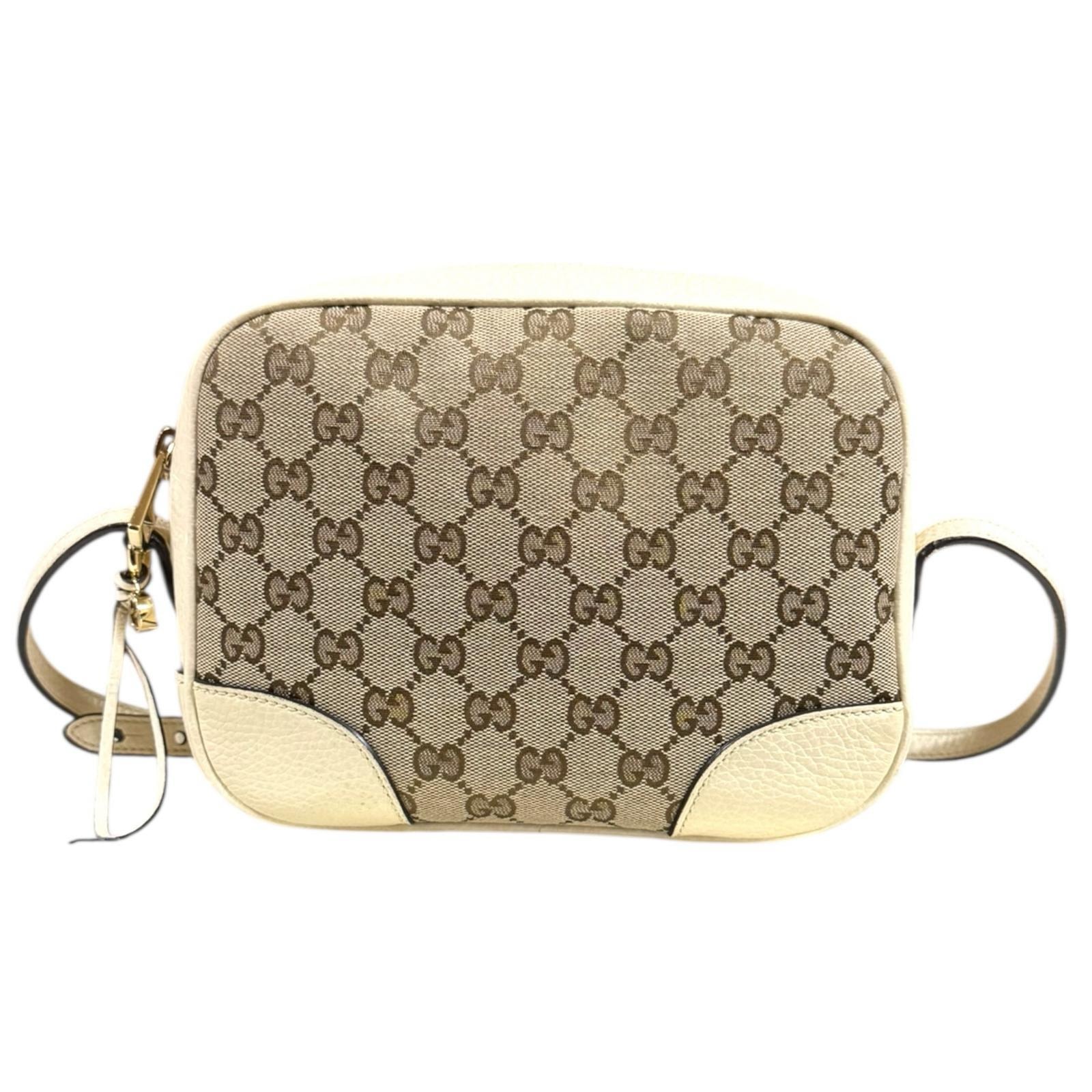 グッチ GGキャンバス ショルダーバッグ GGキャンバス 449413 ベージュ レディース GUCCI  中古