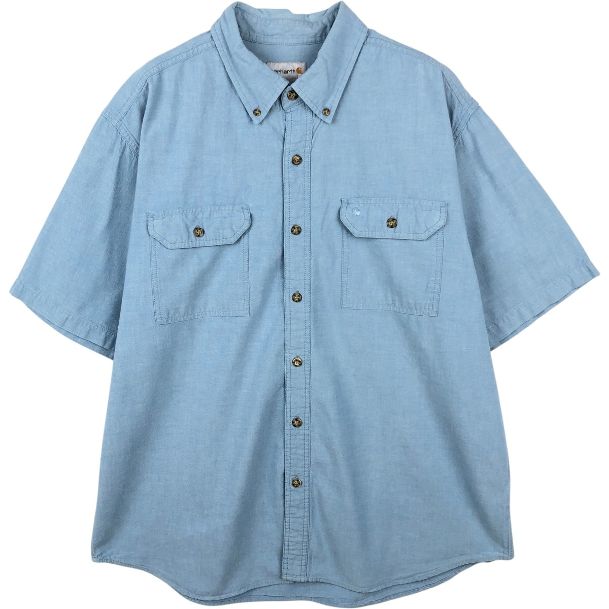 古着 カーハート Carhartt ボタンダウン 半袖 ワークシャツ メンズXL相当/eaa668083