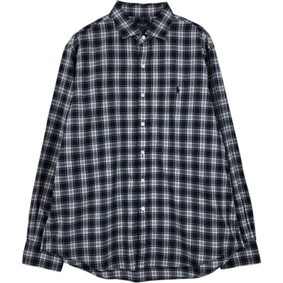 古着 ラルフローレン Ralph Lauren POLO RALPH LAUREN 長袖 コットンチェックシャツ メンズXL相当/eaa663239