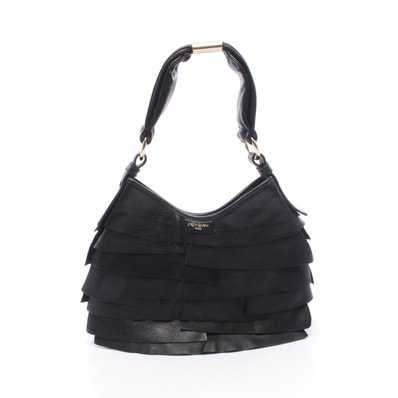 イヴ・サンローラン YVES SAINT LAURENT サントロペ ハンドバッグ バッグ レザー レディース ブラック系 122244 【中古】