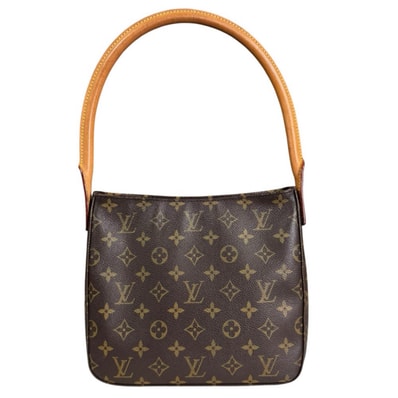 ルイヴィトン ルーピングMM モノグラム ショルダーバッグ モノグラムキャンバス M51146 ブラウン レディース LOUIS VUITTON 中古
