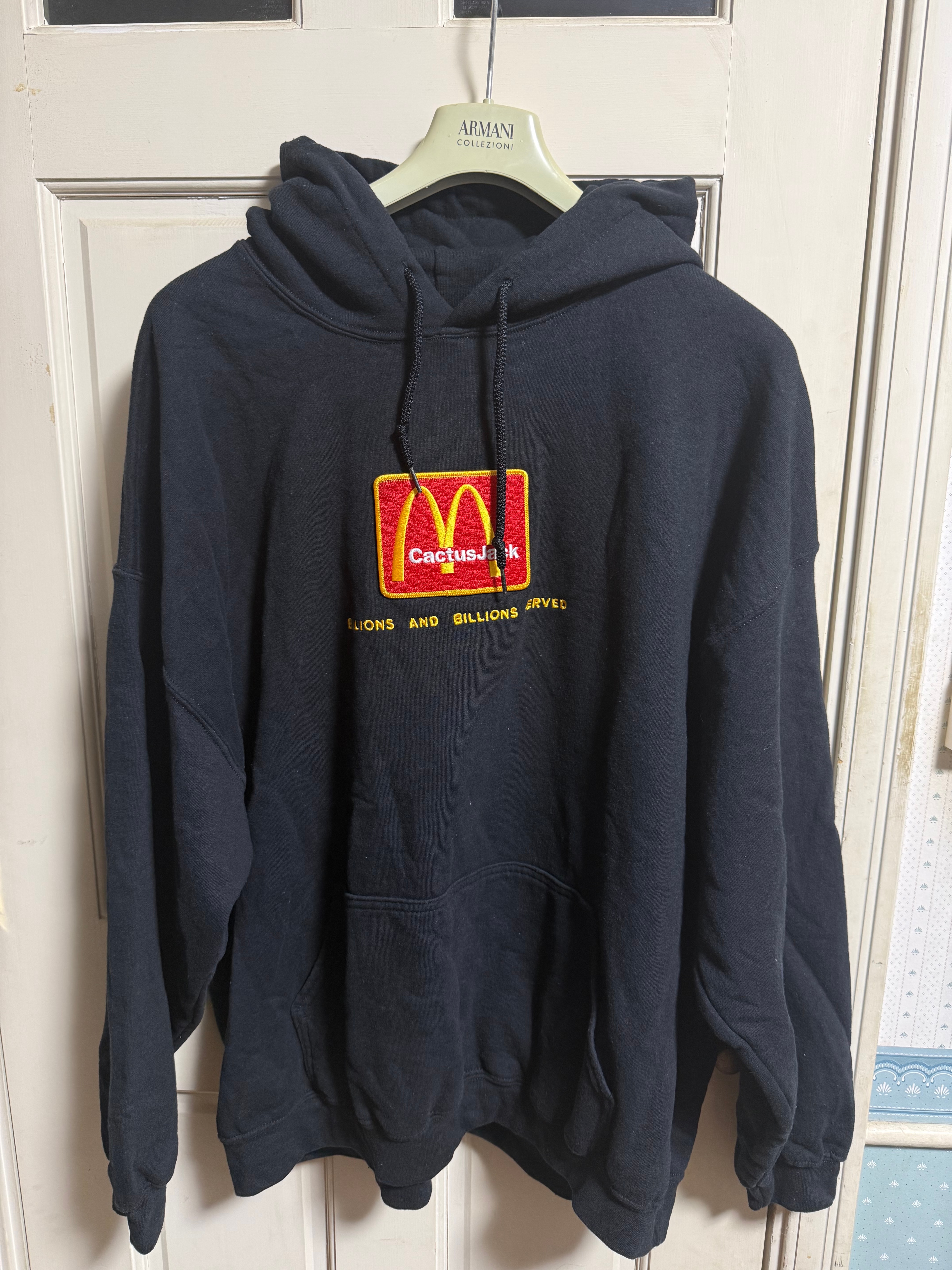 Travis Scott Cactus Jack x McDonald's Billions Served Hoodie "Washed Black"