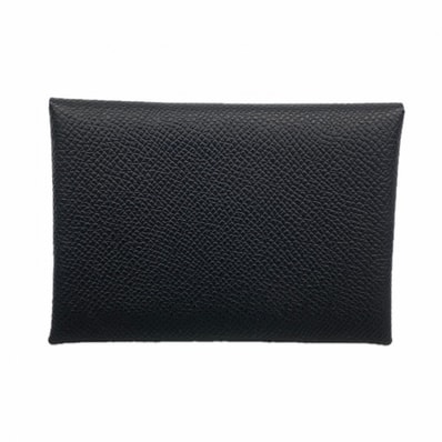 【6ee5951】エルメス コインケース カルヴィデュオ ヴォーエプソン ブラック シルバー金具 W刻印【中古】メンズ レディース ユニセックス