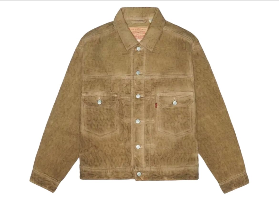 Stussy x LEVI'S Dyed Jacquard Trucker Jacket "Brown"