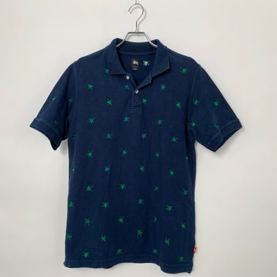 Stuusy Skull Polo Shirts "Navy"