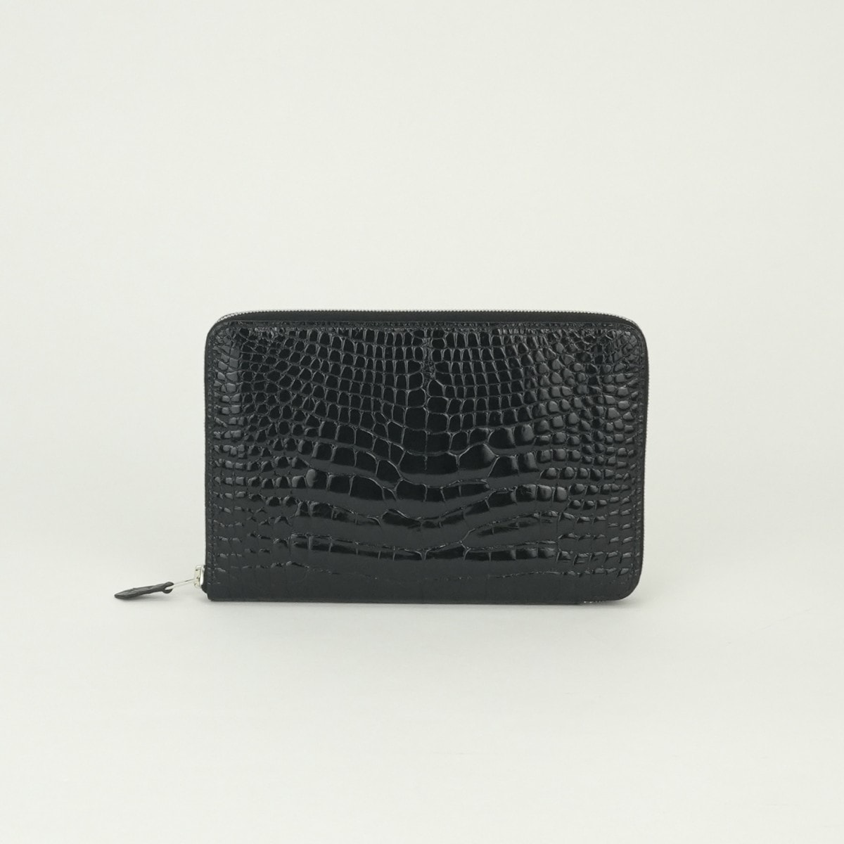 エルメス HERMES アザップコンバイン アザップ コンバイン 財布 長財布 ロングウォレット アリゲーター ノワール Noir ブラック Black 黒 シルバー金具 クロコダイル