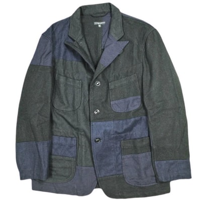 Engineered Garments エンジニアードガーメンツ アメリカ製 Bedford Jacket 20oz Melton ベッドフォードジャケット 20オンスメルトン S Black/Navy テーラード アウター g25159