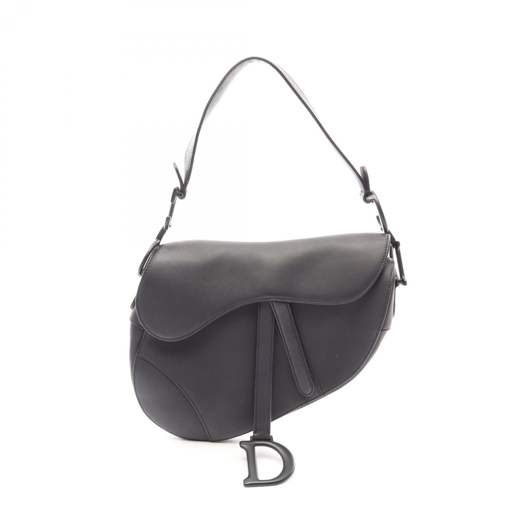 ディオール Dior サドルバッグ ハンドバッグ バッグ レザー レディース ブラック系 【中古】