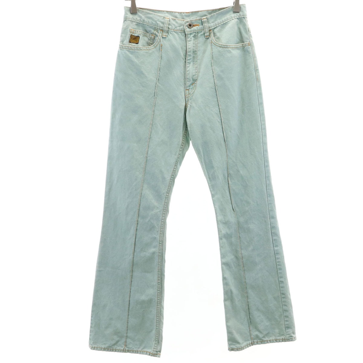 KAPITAL キャピタル 日本製 リネンブレンド ブーツカットパンツ W30 ミント系