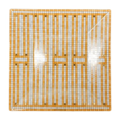 HERMES エルメス 食器 プチカレ No2 モザイク 24 (ヴァンキャトル) 皿 11cm プレート ゴールド ポーセリン(陶器) 新品