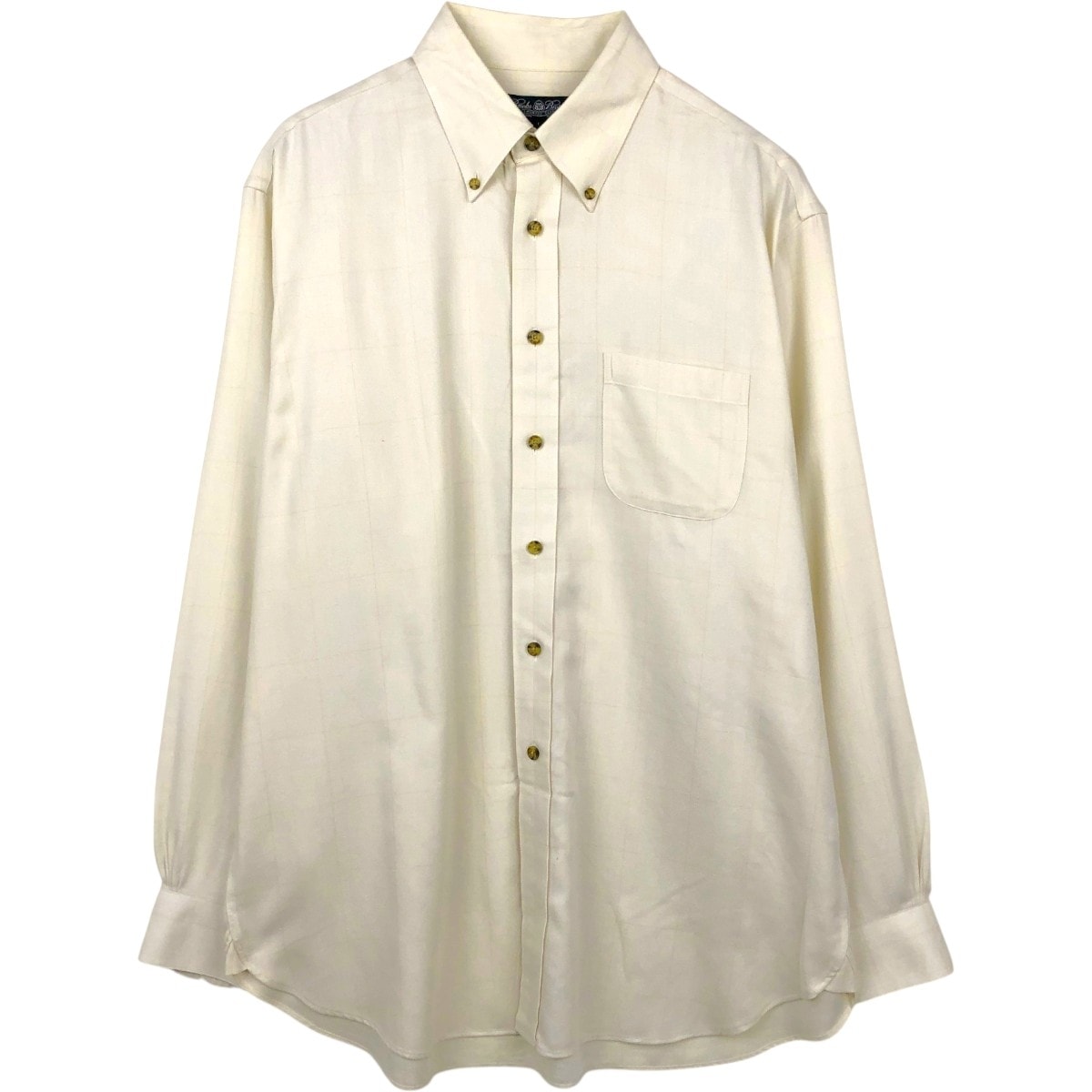 古着 ブルックスブラザーズ Brooks Brothers Country Club ヘリンボーン 長袖 ボタンダウンチェックシャツ メンズL相当/eaa666456