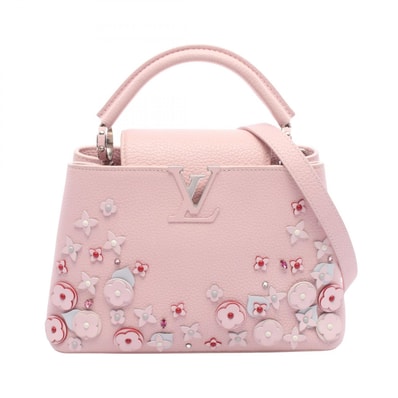ルイ・ヴィトン LOUIS VUITTON カプシーヌBB フラワー ティンセル 2WAY ハンドバッグ バッグ レザー トリヨンレザー トリヨンレザー ローズバレリーヌ レディース ピンク系 / マルチカラー M53669 【中古】