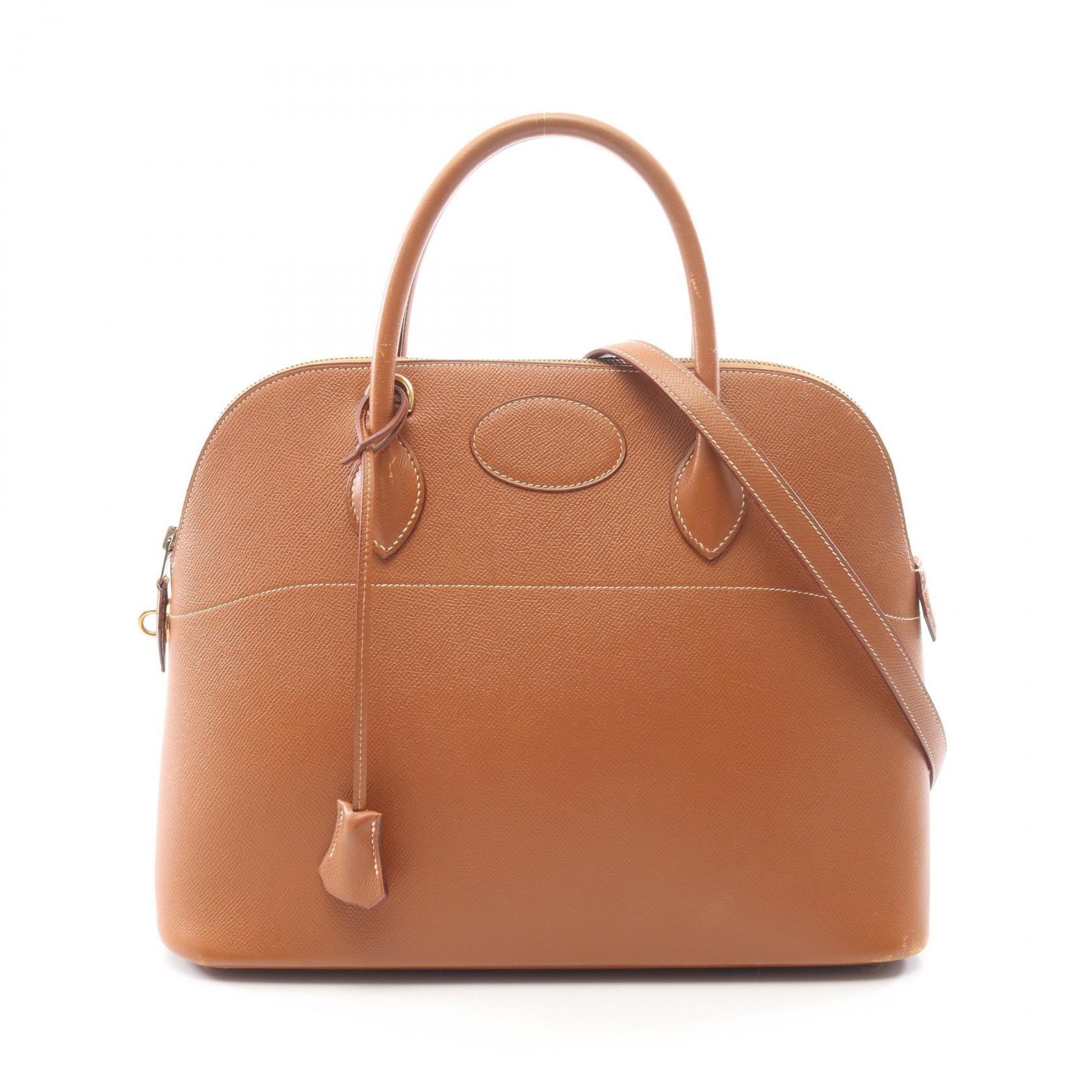 エルメス HERMES ボリード35 ゴールド 2WAY ハンドバッグ バッグ レザー クシュベル ゴールド ○Y刻印(1995年製造) レディース ブラウン系 【中古】