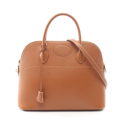 エルメス HERMES ボリード35 ゴールド 2WAY ハンドバッグ バッグ レザー クシュベル ゴールド ○Y刻印(1995年製造) レディース ブラウン系 【中古】