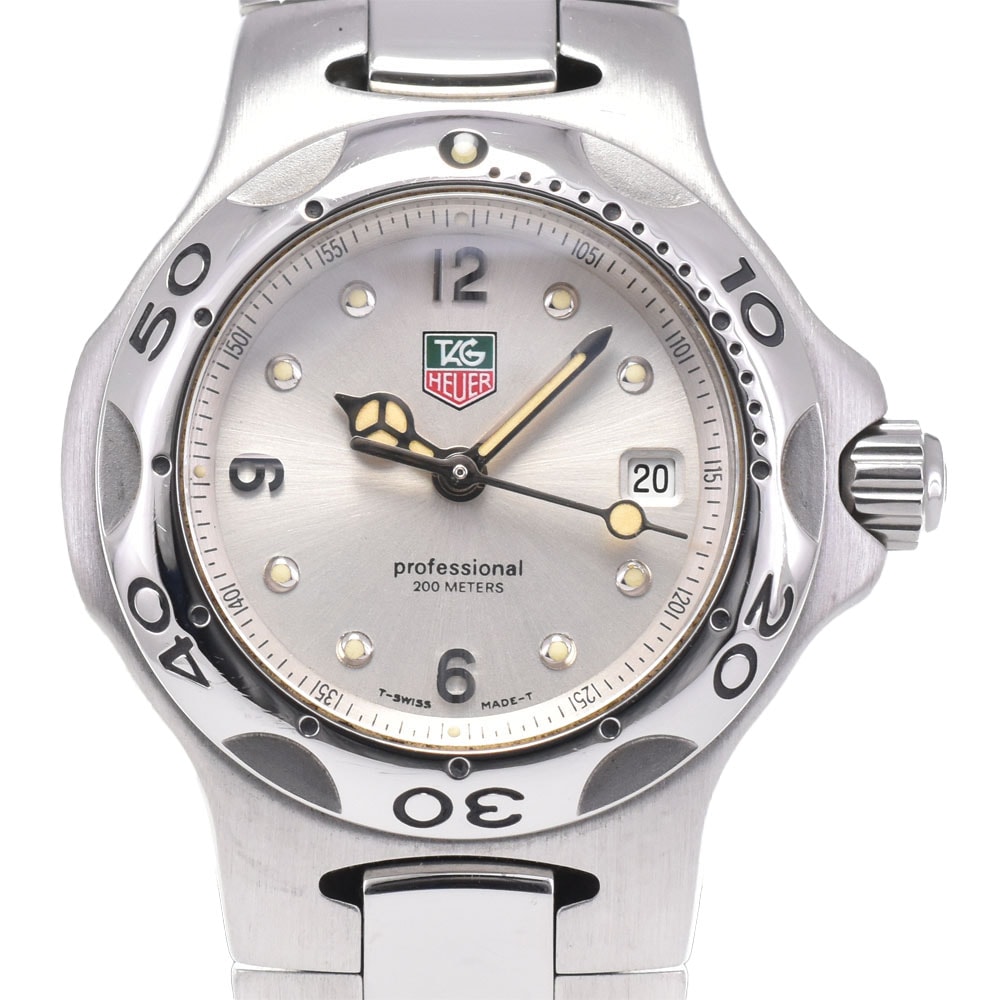 タグホイヤー TAG HEUER WL1314 キリウム プロフェッショナル 200m デイト シルバー クォーツ レディース 美品 腕時計 D#145977