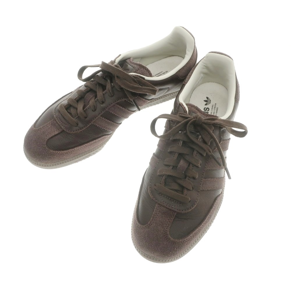 【中古】アディダス adidas SAMBA レザー スニーカー ブラウン【サイズ26.5cm】【メンズ】