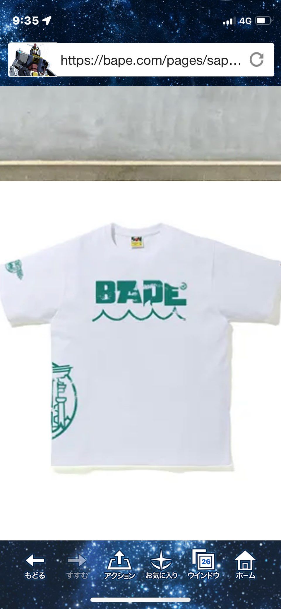 APEストアーヒロシマ10周年記念Tシャツ