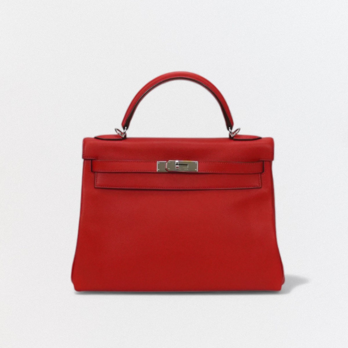エルメス HERMES ケリー32 バッグ トートバッグ ショルダーバッグ エバーカラー ルージュトマト Rouge Tomate レッド Red 赤 シルバー金具 ハンドバッグ 2Way KELLY 内縫い