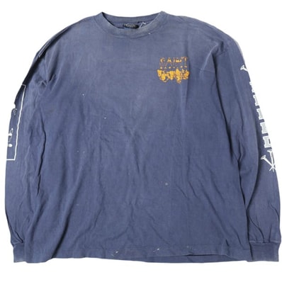 SAINT MICHAEL x Babylon セントマイケル バビロン 25AW 別注 日本製 BBLN_LS TEE/SAINT BABYLON ロングスリーブTシャツ SM-HR1-0000-C49 XXL NAVY SAINT Mxxxxxx 長袖
