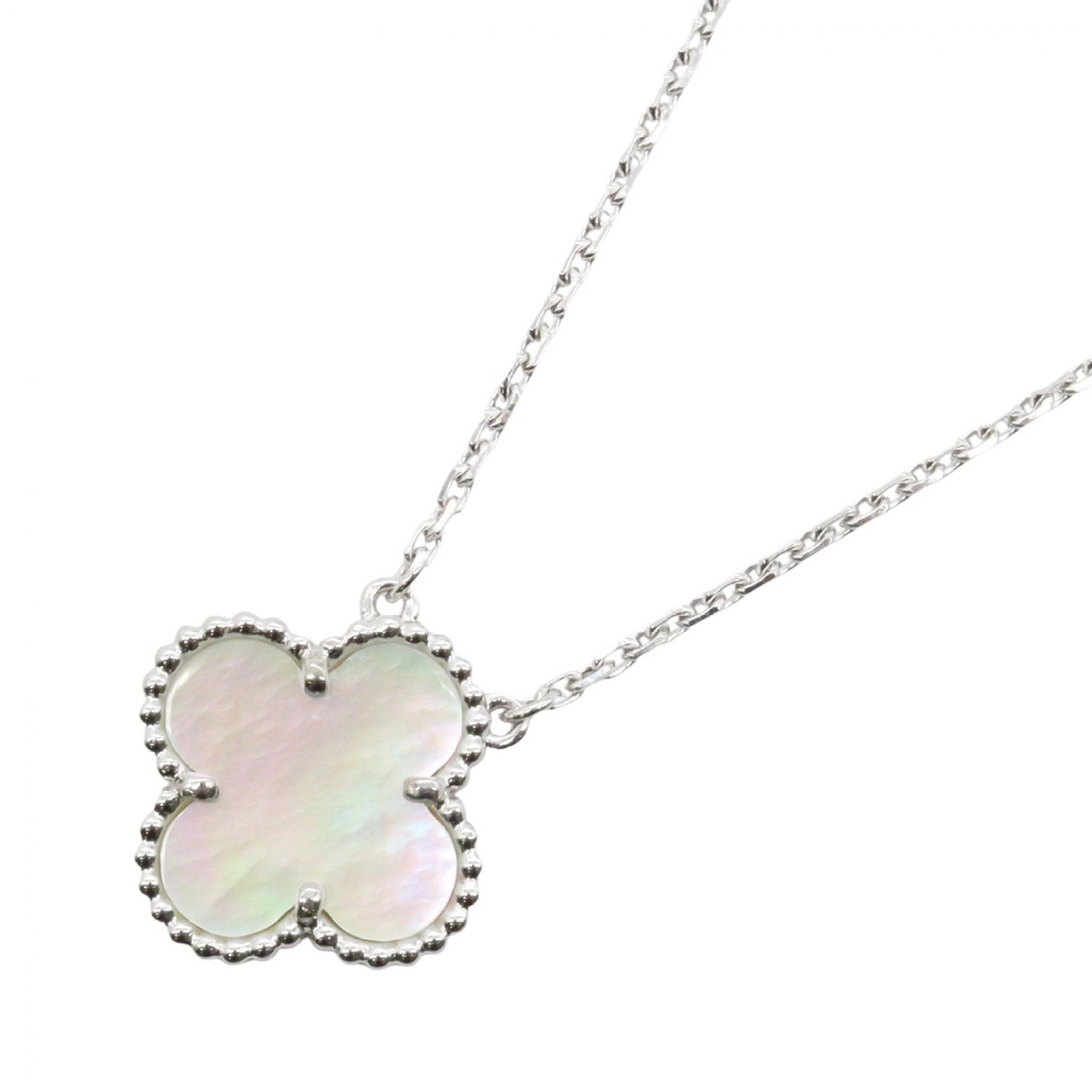 ヴァンクリーフ&アーペル Van Cleef & Arpels ヴィンテージアルハンブラ マザオブパール ネックレス ネックレス ジュエリー K18WG(ホワイトゴールド) マザーオブパール レディース シルバー系 / ホワイト系